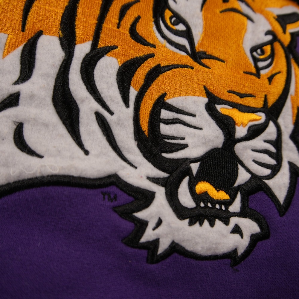 LSU Tigers Embroidered Raglan Colosseum Men Hoodie XL Retro Football Sport - Picture 8 of 16